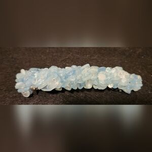 Hand Crafted Hair Barrette - Aquamarine